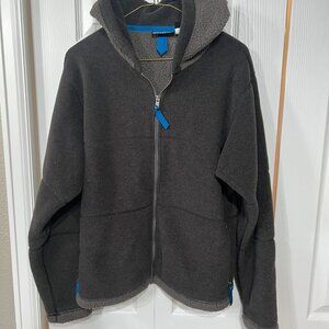 Patagonia Vintage Retro Women’s Lg  Full Zip Fleece Brown Hoodie Made In USA